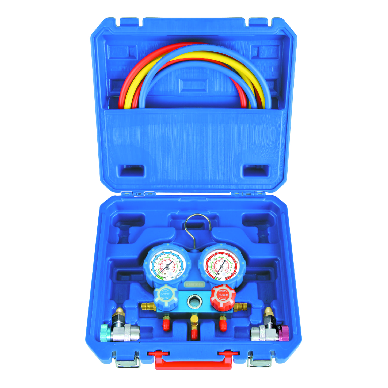 Манометрический коллектор двухвентильный (кейс) DSZH WK-P3601S (PSI 600-90см+QC-19L/19H)