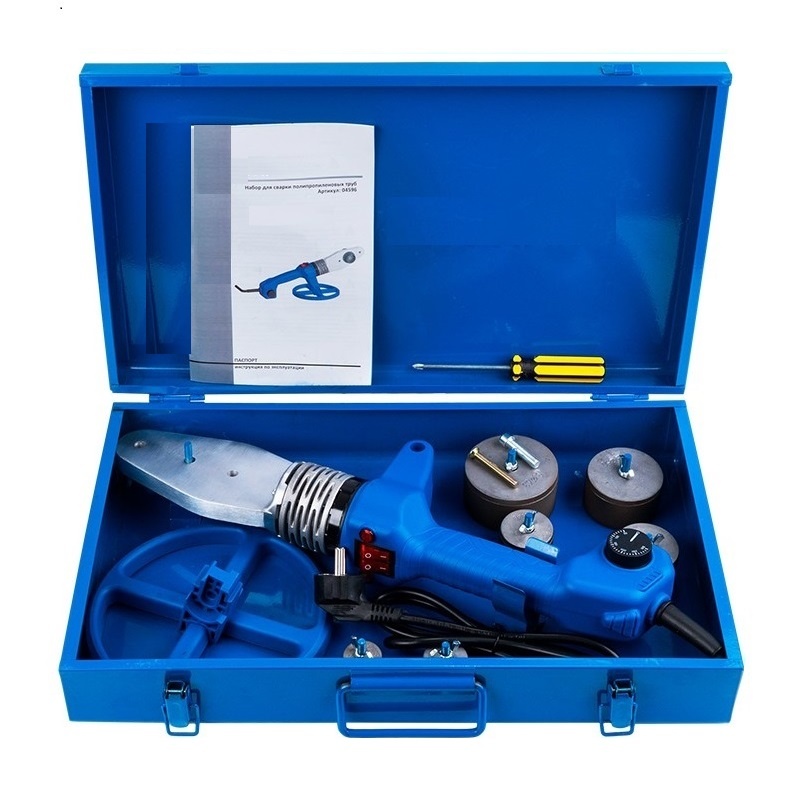 сварочный аппарат (утюг) для сварки полипропиленовых труб d=20-63 мм (6 насадок)