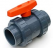 Кран шаровый разборный ПВХ 1" (КВ-КВ)  prioritet.su
